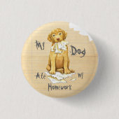 Mijn Chessie Ate Mijn thuiswerk Ronde Button 3,2 Cm (Voorkant)