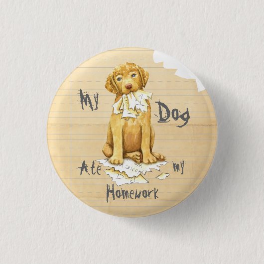 Mijn Chessie Ate Mijn thuiswerk Ronde Button 3,2 Cm (Voorkant)