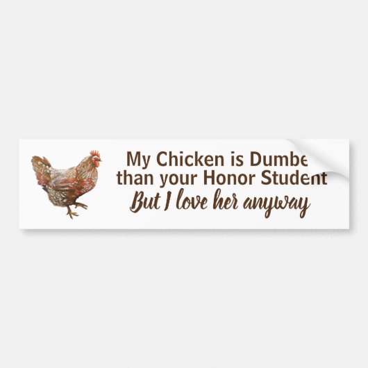 Mijn Chicken Bumpersticker (Voorkant)