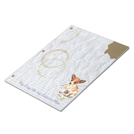 Mijn Chihuahua Ate Mijn Lesson Plan Notitieblok (Schuin)