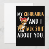 Mijn Chihuahua en ik hebben het over je Hondenlief Aankondiging (Voorkant / Achterkant)