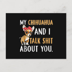Mijn Chihuahua en ik hebben het over je Hondenlief Briefkaart