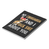 Mijn Chihuahua en ik hebben het over je Hondenlief Notitieblok (Linkerzijde)