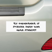 Mijn Chihuahua is slimmer dan je eersteklas! Bumpersticker (Op auto)