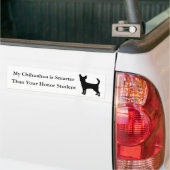 Mijn Chihuahua is Smarter Bumpersticker (Op Truck)