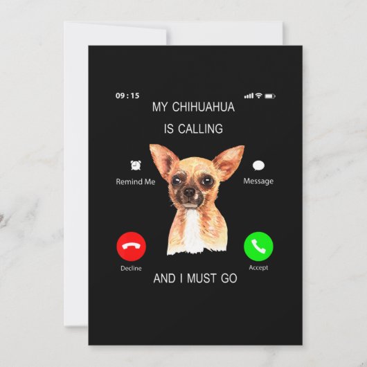 Mijn Chihuahua roept _ ik moet Hondenliefhebber al Aankondiging (Voorkant)