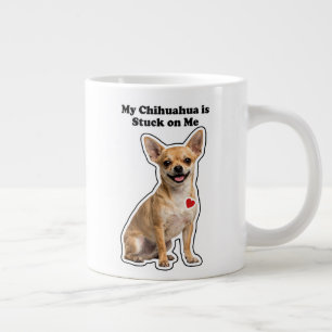 Mijn Chihuahua Zit Vast Aan Mij Hond Liefhebber Grote Koffiekop