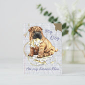 Mijn Chinees Shar-Pei Ate Mijn Lesson Plan Briefkaart (Staand voorkant)