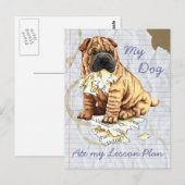 Mijn Chinees Shar-Pei Ate Mijn Lesson Plan Briefkaart (Voorkant / Achterkant)
