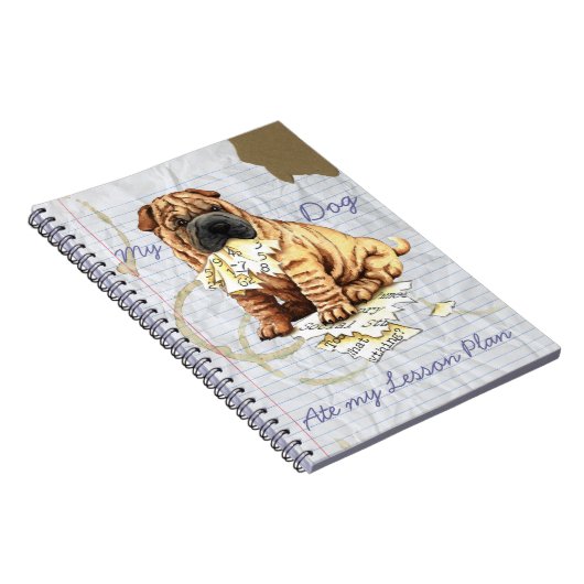 Mijn Chinees Shar-Pei Ate Mijn Lesson Plan Notitieboek (Rechterzijde)