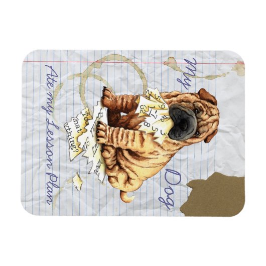 Mijn Chinees Shar-Pei heeft mijn lesplan Magneet (Horizontaal)