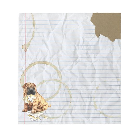 Mijn Chinees Shar-Pei heeft mijn lesplan Notitieblok (Voorkant)