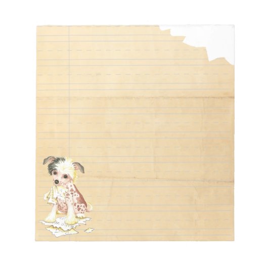 Mijn Chinese Crested Ate Mijn thuiswerk Notitieblok (Voorkant)