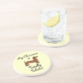 Mijn Chiweenie is compleet tienduizende zandsteenO Zandsteen Onderzetter (Zijkant)