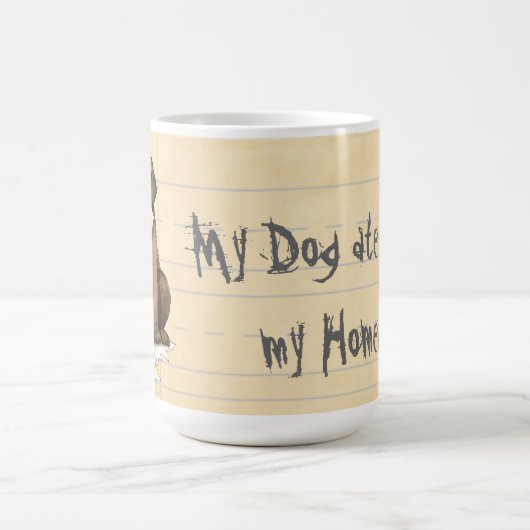 Mijn Chocolade Lab Ate mijn thuiswerk Koffiemok (Center)