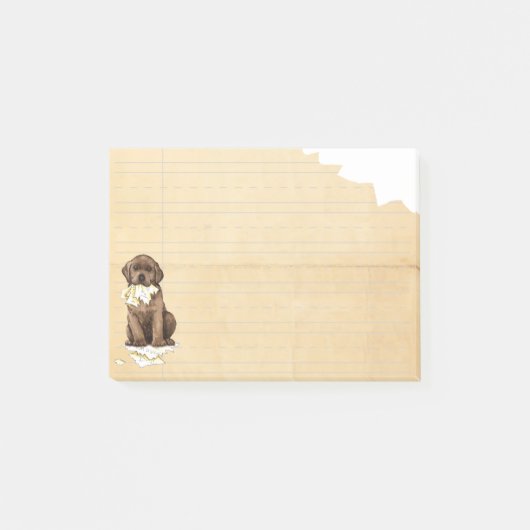 Mijn Chocolade Lab Ate mijn thuiswerk Post-it® Notes (Voorkant)