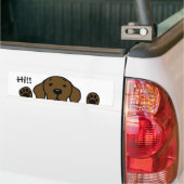 Mijn Chocolade Lab "Hoi!" Bumpersticker (Op Truck)