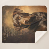 Mijn chocolade labrador denkt dat ik de beste papa sherpa deken (Voorkant (horizontaal))