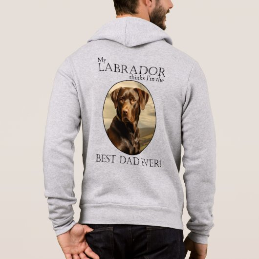 Mijn chocolade labrador denkt dat ik de beste vade hoodie (Achterkant)