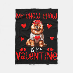 Mijn Chow Chow is mijn Valentijnshartenkostuum Sin Fleece Deken