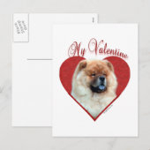 Mijn Chow Chow Valentijn Feestdagenkaart (Voorkant / Achterkant)