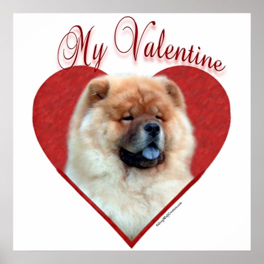 Mijn Chow Chow Valentijn Poster (Voorkant)