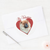 Mijn Chow Chow Valentijn Ronde Sticker (Envelop)