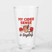 Mijn Cider Sense is grappige appelcider aan het ti Glas (Voorkant)