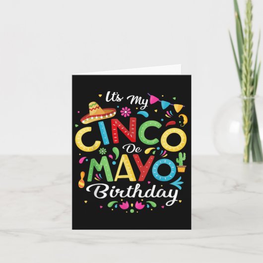 Mijn Cinco de Mayo Birthday Funny Cinco de Mayo Kaart (Voorkant)