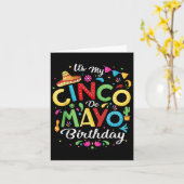 Mijn Cinco de Mayo Birthday Funny Cinco de Mayo Kaart (Gele Bloem)