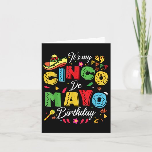 Mijn Cinco de Mayo Birthday Funny Cinco de Mayo Kaart (Voorkant)