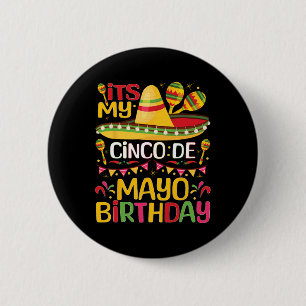 Mijn Cinco de Mayo verjaardag 5 mei CE Ronde Button 5,7 Cm