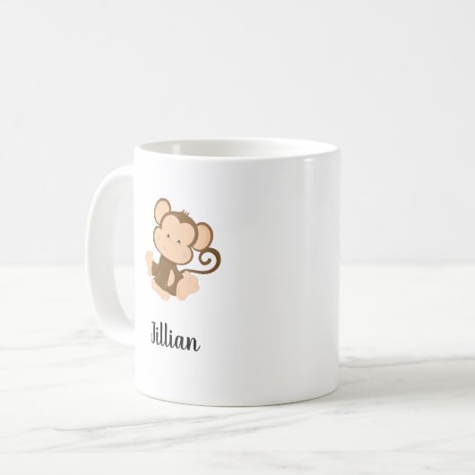 Mijn Circus Mijn aap met aangepaste naam Koffiemok (Voorkant links)