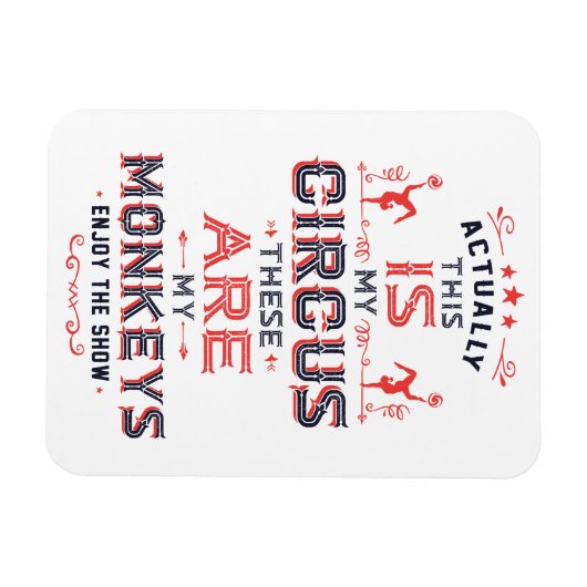 Mijn Circus Mijn apen Magnet Magneet (Horizontaal)