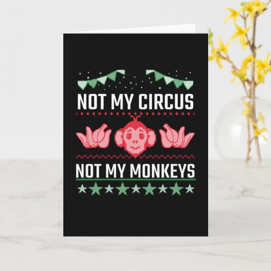 Mijn Circus Niet Mijn Apen Kaart (Gele Bloem)