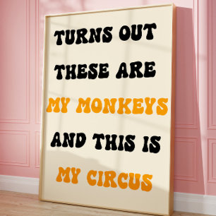 Mijn Circusposter Grappige Retro-Typografie Muur Poster