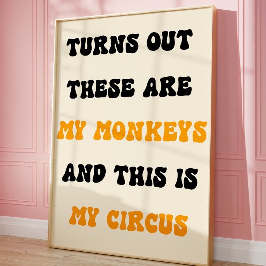 Mijn Circusposter | Grappige Retro-Typografie Muur Poster