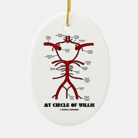 Mijn cirkel van Willis (anatomisch) Keramisch Ornament (Voorkant)