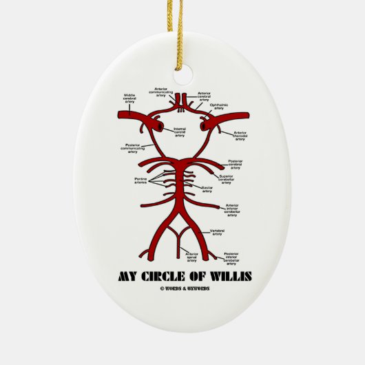 Mijn cirkel van Willis (anatomisch) Keramisch Ornament (Achterkant)