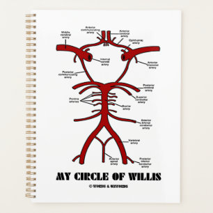 Mijn cirkel van Willis Arteries anatomische Humor Planner