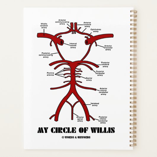 Mijn cirkel van Willis Arteries anatomische Humor Planner (Achterkant)