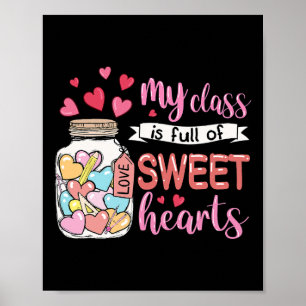 Mijn Cl Zit Vol Zoete Hartjes Grappige Valentijnsd Poster