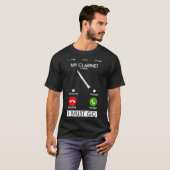 Mijn Clarinet belt en ik moet naar het telefoonsch T-shirt (Voorkant volledig)