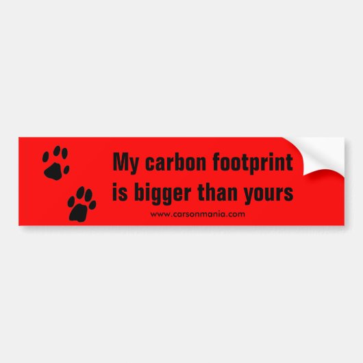 Mijn CO2-voetafdruk Bumpersticker (Voorkant)