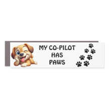 Mijn Co-Piloot Heeft Poten Hond Auto-Magneet