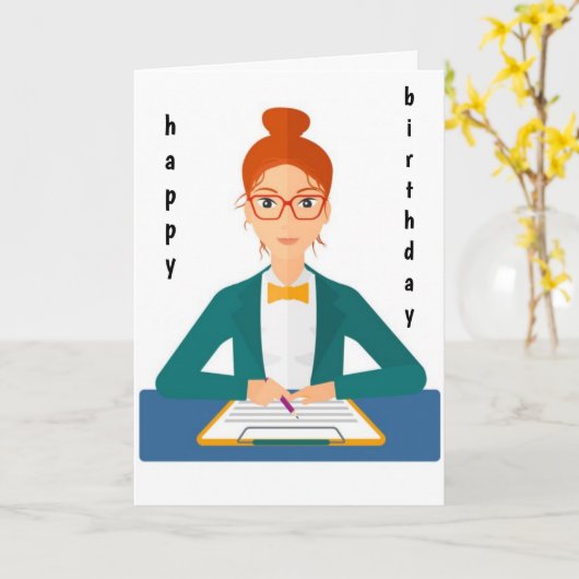 MIJN ***CO-WERKER *** KAART (Gele Bloem)