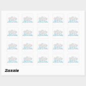 Mijn coastie houdt de sleutel vast vierkante sticker (Vel)