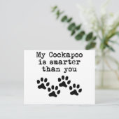 Mijn Cockapoo is slimmer dan jij Briefkaart (Staand voorkant)