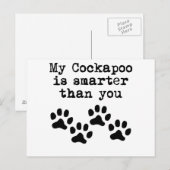 Mijn Cockapoo is slimmer dan jij Briefkaart (Voorkant / Achterkant)