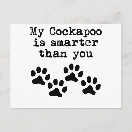 Mijn Cockapoo is slimmer dan jij Briefkaart (Voorkant)